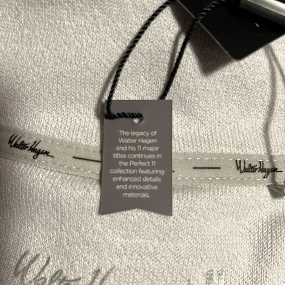 🆕 Walter Hagen P11 Light Gray Heather Quarter-Zip Pullover size  XXL